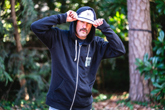 HOODIE: Wormhole Zip-Up Hoodie (Black)