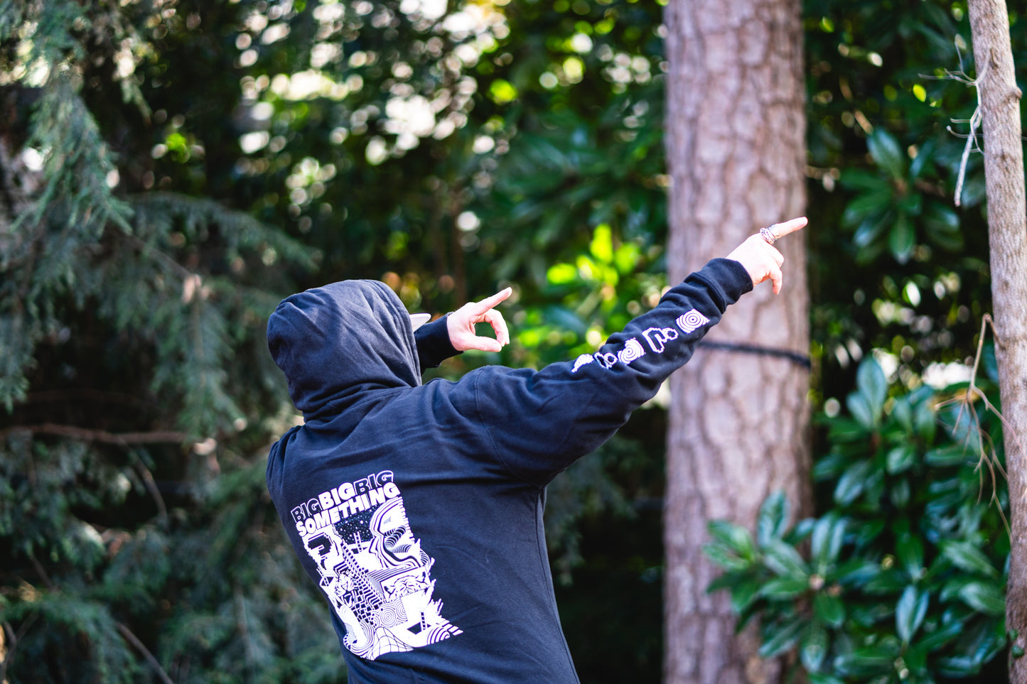 HOODIE: Wormhole Zip-Up Hoodie (Black)